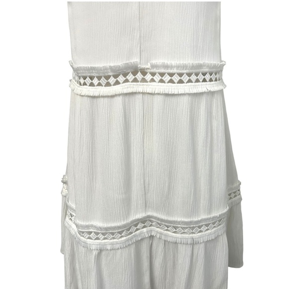 Show Me Your Mumu White Sleeveless Deep V Neck Dress - See Measurements - Picture 8 of 13